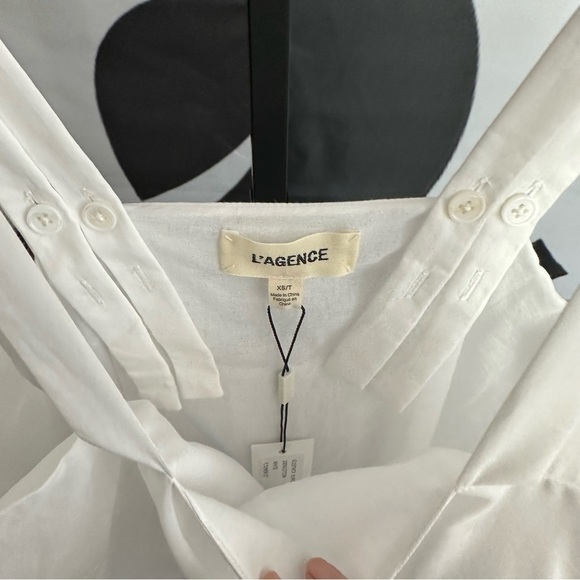 L’AGENCE  White Cotton Tiered Ruffled Sundress Size XS - Picture 10 of 16
